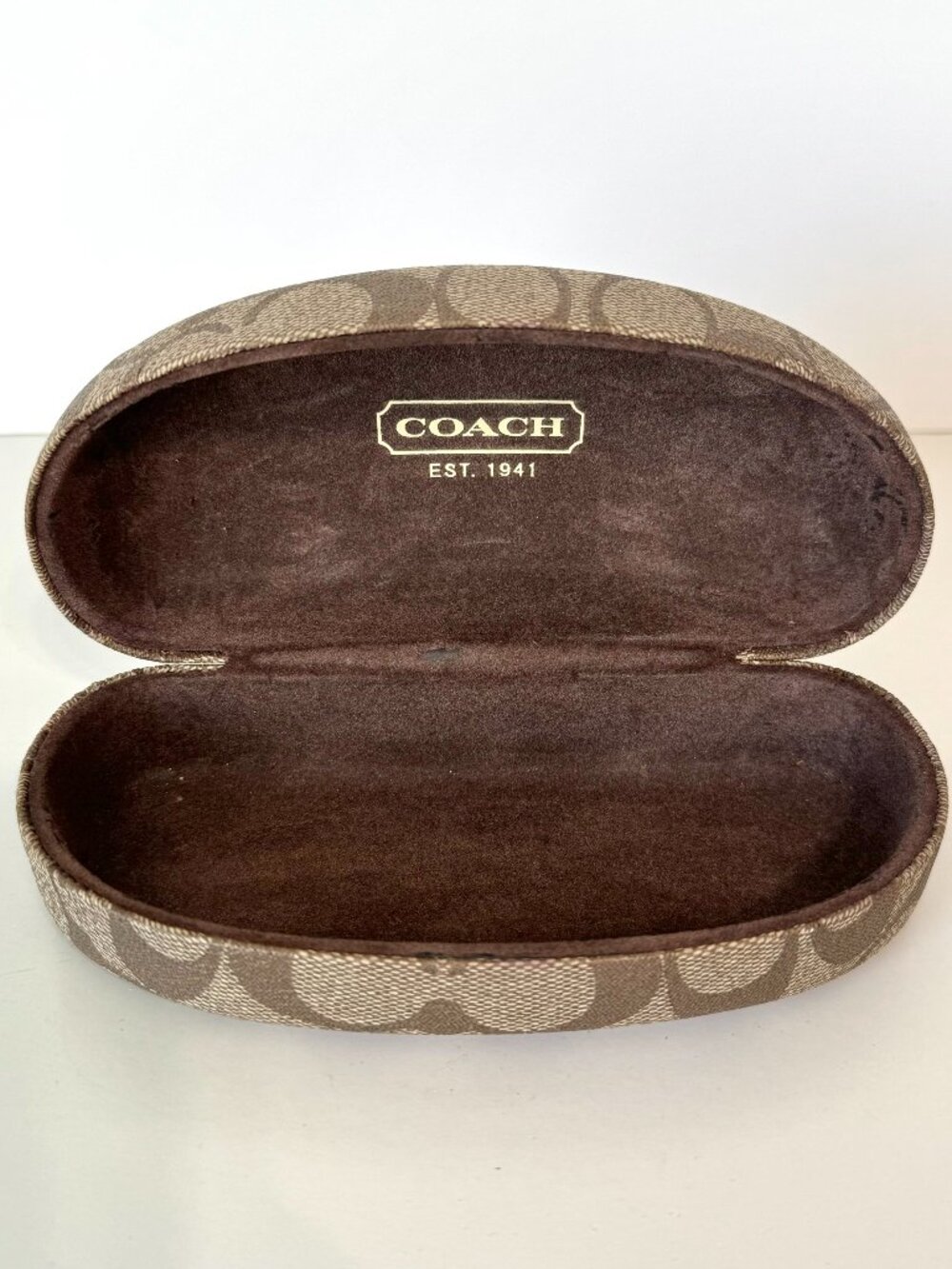 Coach Monogram C Hard Shell Sunglass/Eyeglass Case
